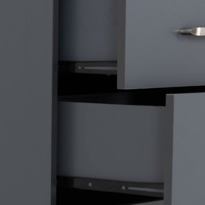 New 3 Drawer Bedside Table - Dark Grey
